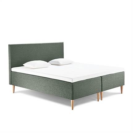 Dual boksmadras i grøn inkl. 5 cm topmadras fra Tempur